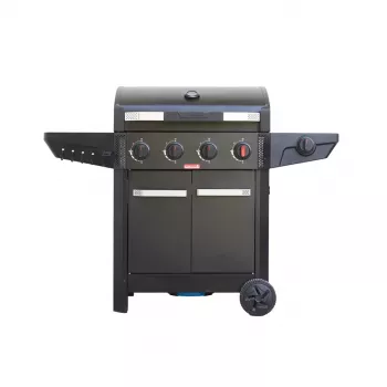 Barbecook Gāzes bārbekjū Luca 412 ar skapi un sānu degli, 145.4 x 60.3 x 112.3 cm, Melns
