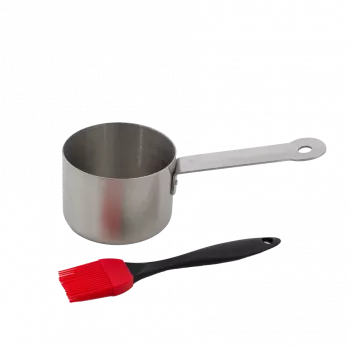 Barbecook Nerūsējošā Tērauda Mērces Katliņš ar Otas Komplektu 10.5 x 7.5 x 23 cm BC-ACC-7211