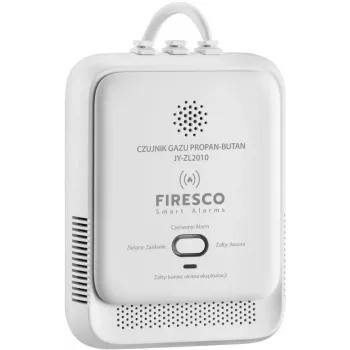 FIRESCO Propane Gas Sensor JY-ZL2010 - LPG/Butāna detektors ar skaņas un gaismas signalizāciju, sienas stiprinājums, CE/RoHS