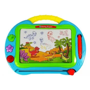LEAN TOYS Magnetic Drawing Board ar 3 zīmogiem un irbuli