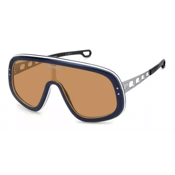 CARRERA FLAGLAB17DTY Vīriešu saulesbrilles – Shield stils, 99mm lēcas, UV400 aizsardzība