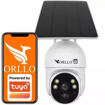 ORLLO TZ1 PRO 4G LTE Bezvadu Rotējoša IP Kamera ar Saules Panelīti, 3MP, 10000mAh Akumulators, IP66