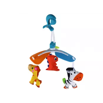 LEAN TOYS Bērnu karuselis, dzīvnieku klipši, krāsains