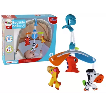 LEAN TOYS Bērnu karuselis, dzīvnieku klipši, krāsains
