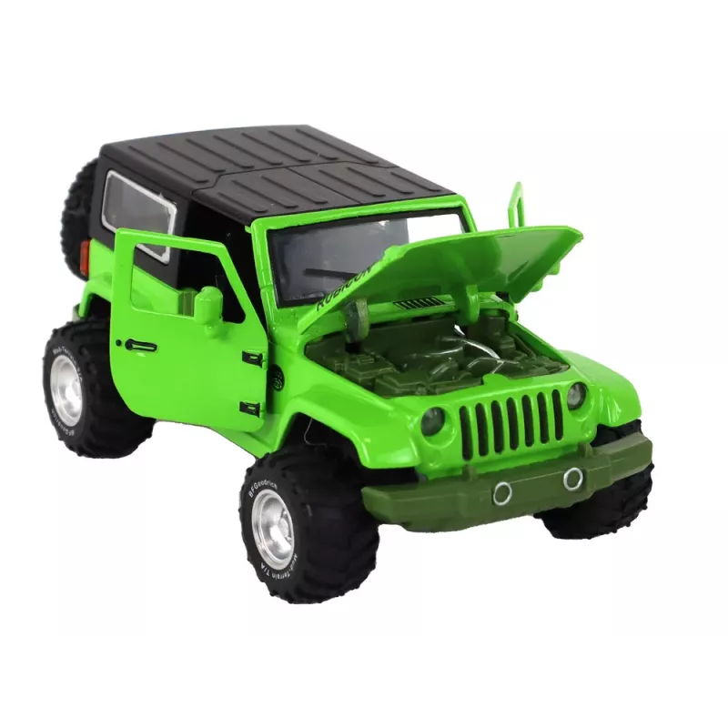 LEAN TOYS Bezceļu Auto Ar Berzes Piedziņu Metāla Zaļš 1:32