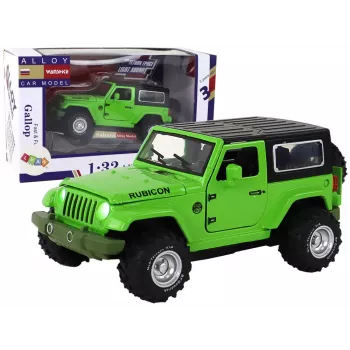 LEAN TOYS Bezceļu Auto Ar Berzes Piedziņu Metāla Zaļš 1:32