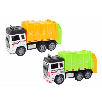 LEAN TOYS Car Garbage Truck Trailer 2 Colors