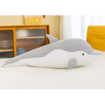 LEAN TOYS Gray Dolphin Plush Mascot 70 cm