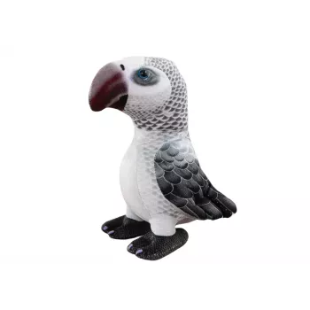 LEAN TOYS Plush Gray Parrot Mascot 20 cm