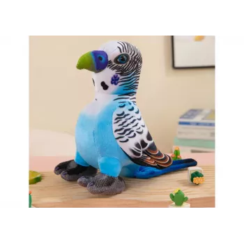 LEAN TOYS Plush Blue Parrot Mascot 20 cm
