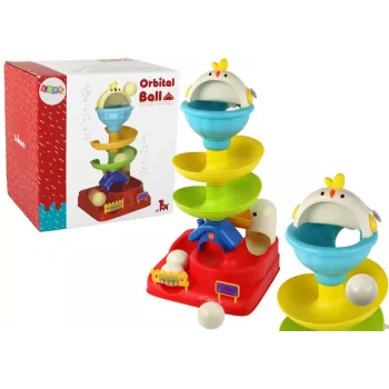 LEAN TOYS Sensory Toy Falling Ball Egg Chicken Slide