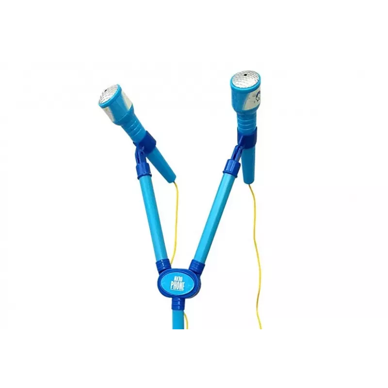 LEAN TOYS Microphone Karaoke Set Blue Tripod