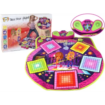 LEAN TOYS Bērnu deju paklājs ar gaismām un skaņām, 91cm x 93cm