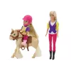 LEAN TOYS Anlily Doll Set ar Bērnu un Pony, Zirgu Ferma