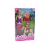 LEAN TOYS Anlily Doll Set ar Bērnu un Pony, Zirgu Ferma