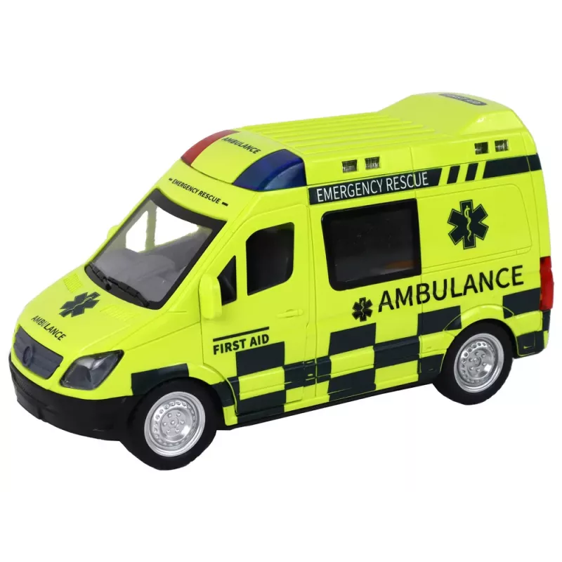 LEAN TOYS Remote Controlled Yellow Ambulance With Lights