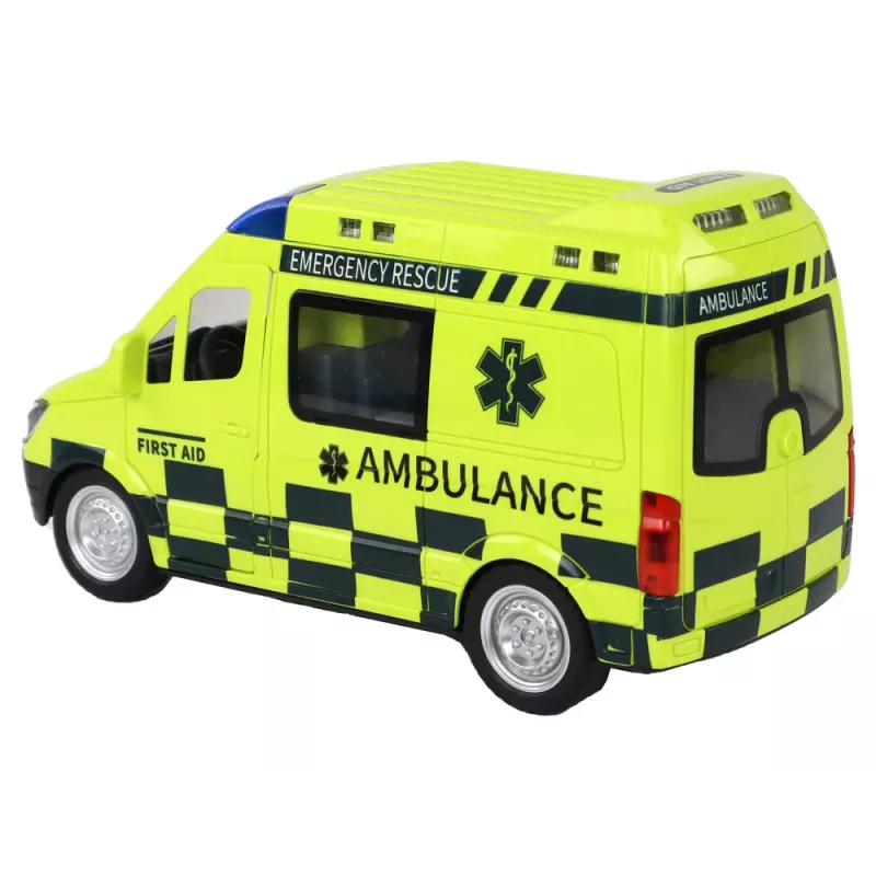 LEAN TOYS Remote Controlled Yellow Ambulance With Lights