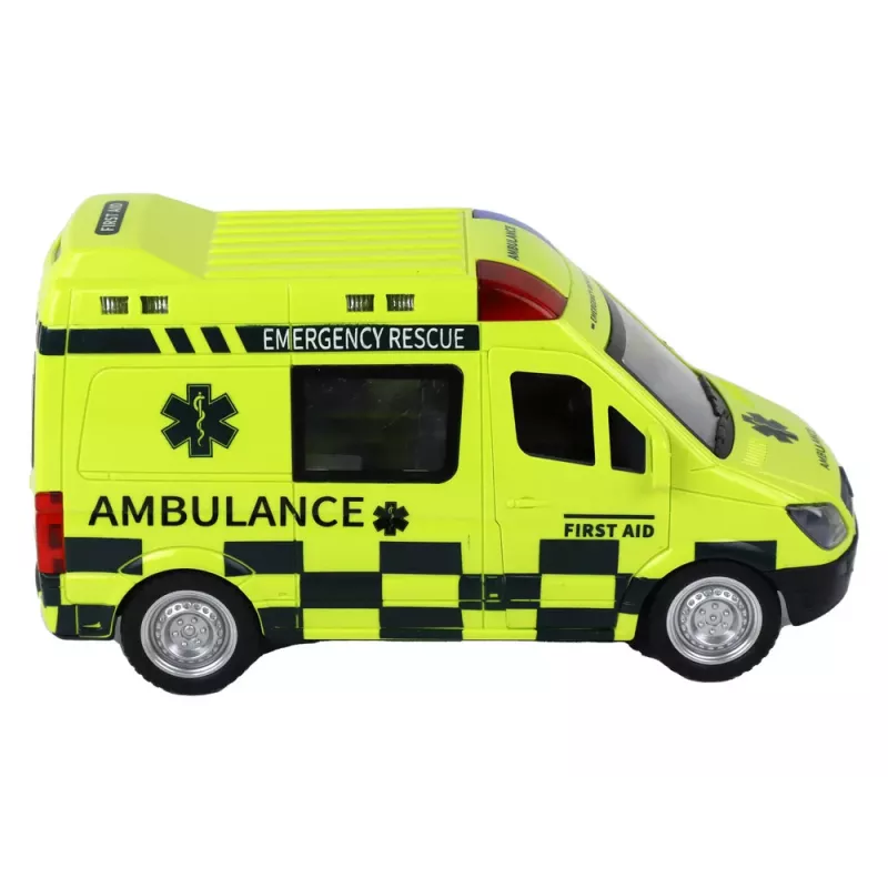 LEAN TOYS Remote Controlled Yellow Ambulance With Lights