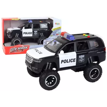 LEAN TOYS Driving Offroad Raptor Police Black Opening Door Sound Light