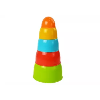 LEAN TOYS Pyramid Cups Bowls for a Baby 5 pcs