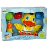 LEAN TOYS Duckie Bathing Set Cups - 3 Stacking Cups & Squirting Duck Bath Toy