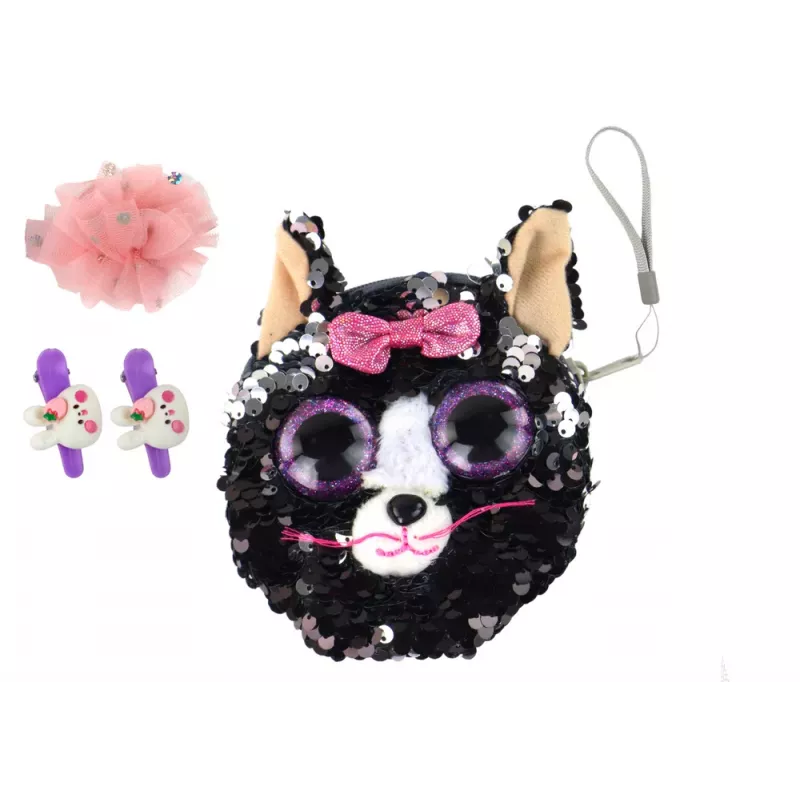 LEAN TOYS Cufflinks Wallet Set For Girls Kitty Wallet 4 pcs.