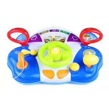 LEAN TOYS Interactive Steering Wheel For Children Dashboard Sounds