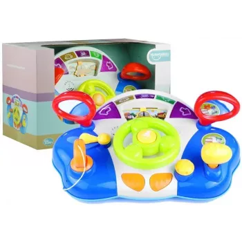 LEAN TOYS Interactive Steering Wheel For Children Dashboard Sounds