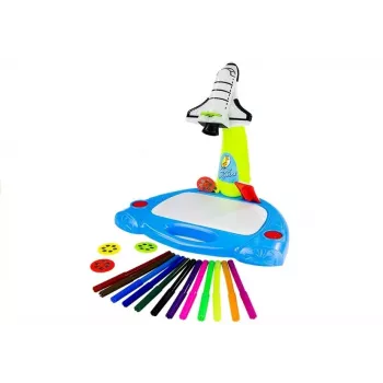 LEAN TOYS Projector Painting Airplane Kids Creative Set Lantern Slides 36 Patterns