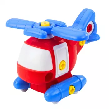LEAN TOYS Helicopter Take-Apart Construction Toy with Screwdriver and Wrench for Children