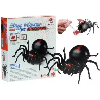 LEAN TOYS Creative Saltwater Powered Spider Kit DIY Black