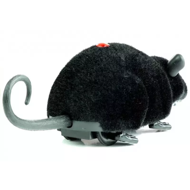 LEAN TOYS Big RC Mouse Toy Wheels Black - Make a Prank
