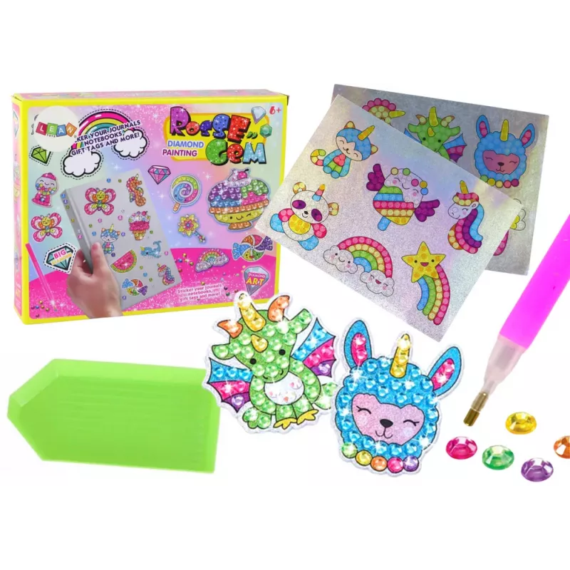 LEAN TOYS DIY Diamond Stickers Set Various Patterns Colorful Stickers