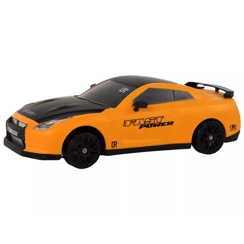 LEAN TOYS Remote Controlled Sports Car R/C 1:24 Yellow Interchangeable Wheels