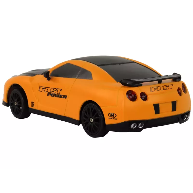 LEAN TOYS Remote Controlled Sports Car R/C 1:24 Yellow Interchangeable Wheels