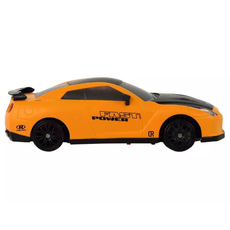 LEAN TOYS Remote Controlled Sports Car R/C 1:24 Yellow Interchangeable Wheels