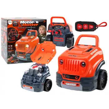 LEAN TOYS Workshop Car Engine Disassembly DIY Kit Orange