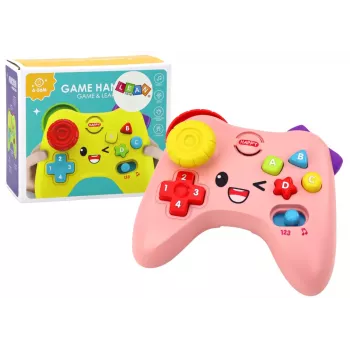 LEAN TOYS Interactive Pad Educational Console Lights Sounds Pink