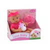 LEAN TOYS Baby Doll ar rozā drēbītēm, galvas saiti un barošanas aksesuāriem