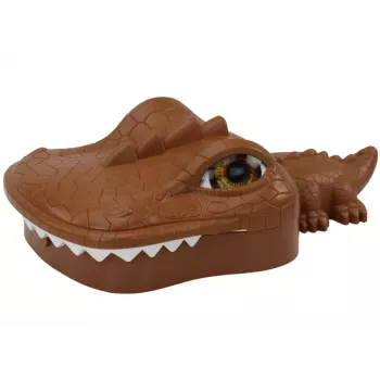 LEAN TOYS Crocodile Fishing Game Magnetic Brown Crocodile