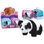 LEAN TOYS Interactive Plush Panda In Pink Blue Transporter