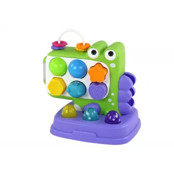 LEAN TOYS Dinosaur Educational Panel Whack-A-Mole Sorter Game For Children Purple