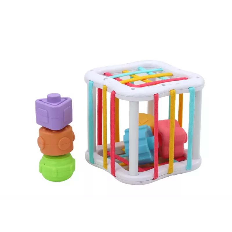 LEAN TOYS Sensorisko rotaļlietu komplekts Koala Tower Educational Cube Spinners