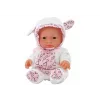 LEAN TOYS Small Baby Doll, White Clothes, Hat, Bow, Ears