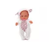 LEAN TOYS Small Baby Doll, White Clothes, Hat, Bow, Ears