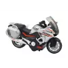 LEAN TOYS Police Sports Motorcycle With Friction Drive, Scale 1:10
