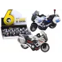 LEAN TOYS Police Sports Motorcycle With Friction Drive, Scale 1:10
