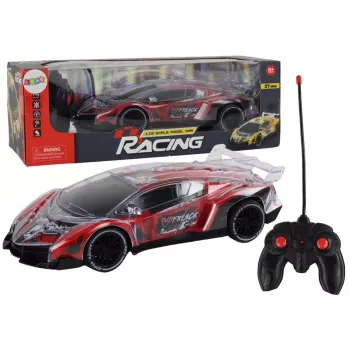 LEAN TOYS Remote Controlled RC Sports Car 1:16 Scale Red Lights