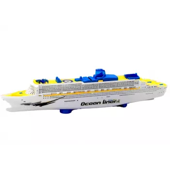 LEAN TOYS Passenger Cruise Ship ar gaismām un skaņām