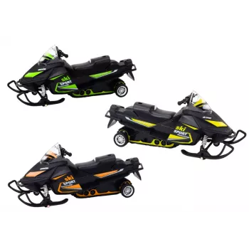 LEAN TOYS Sniega motocikls ar atsperu balstiekārtu un piedziņu, mērogs 1:32, gaismas, skaņas